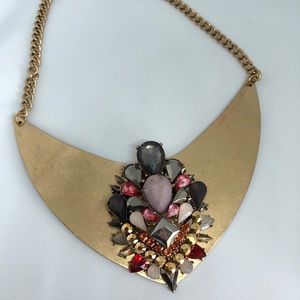 Gold and jeweled necklace